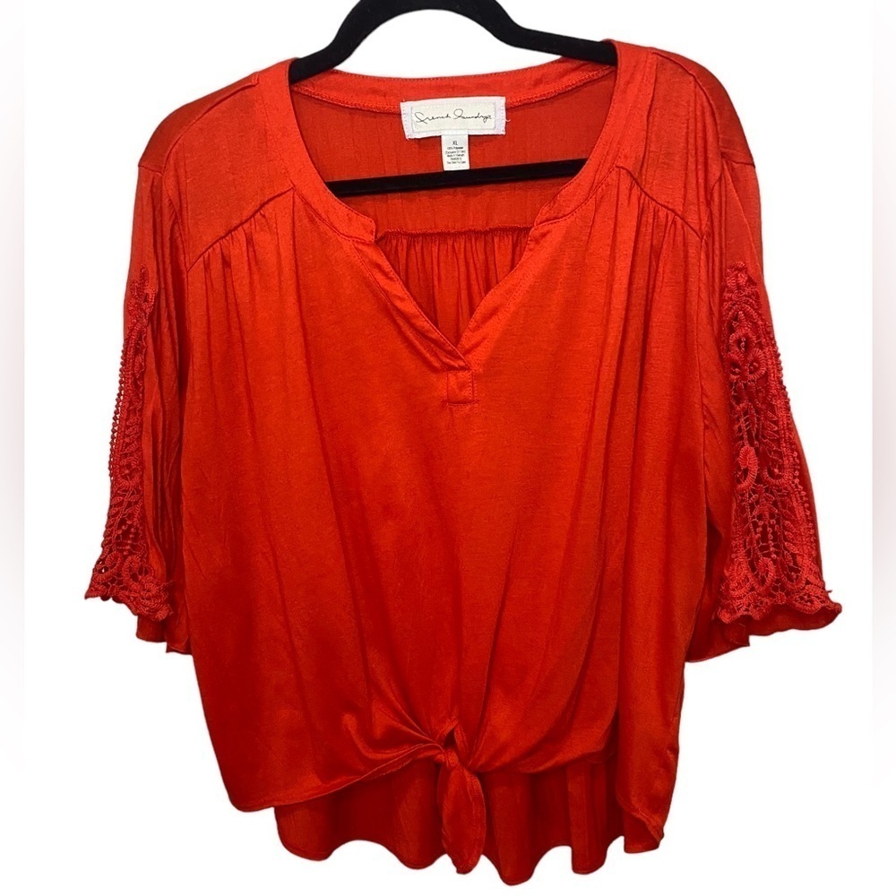 French Laundry Red Short Sleeve Top